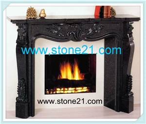 Black Galaxy Granite Fireplaces Black Galaxy Granite Fireplaces