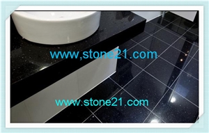 Black Galaxy Granite Tiles, India Black Granite