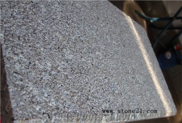 Bush Hammered G648 Granite Anti-Slip Stairs,Sahara Pink China Natural Stone Granite Steps