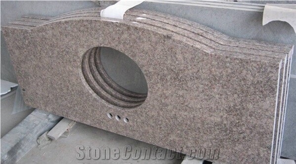Cheap China G611 Granite Bathroom Vanity Top, Pink Bathroom Countertops
