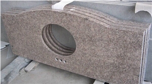Cheap China G611 Granite Bathroom Vanity Top, Pink Bathroom Countertops