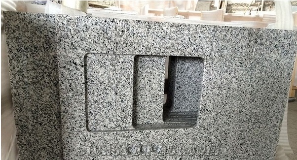 Cheap G640 Granite Kitchen Countertop, China Grey Natural Stone Custom Island Tops, Engineering Kitchen Desk Tops