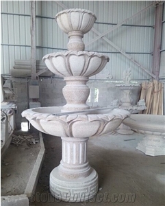Chinese G606 Garden Fountains, Brown Granite Fountains