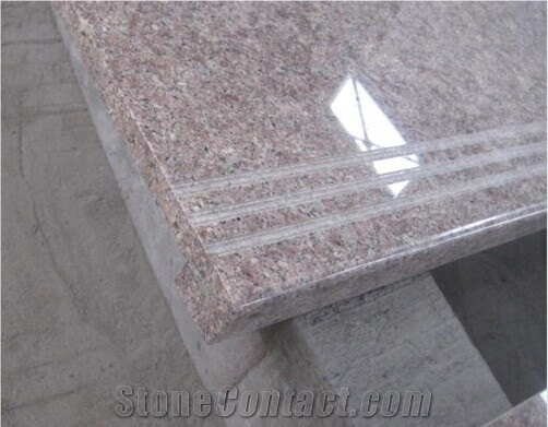 G611 Pink Granite Polished Stair, G611 China Pink Granite Step