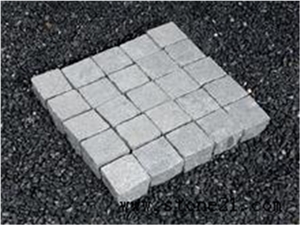 G654 Dark Grey Granite Paving Stone Cube Stone, Natural Granite Garden Stepping Pavements