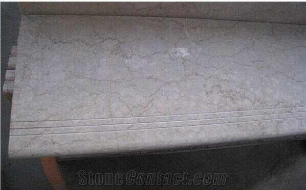 Italian Botticino Classico Stairs, Botticino Classico Beige Marble Steps