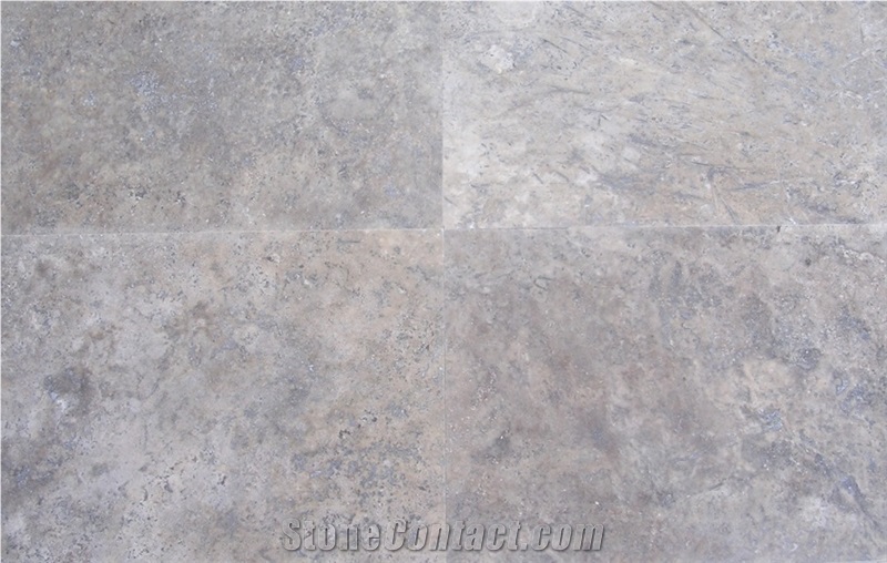 Afyon Silver Travertine Slabs & Tiles, Turkey Grey Travertine