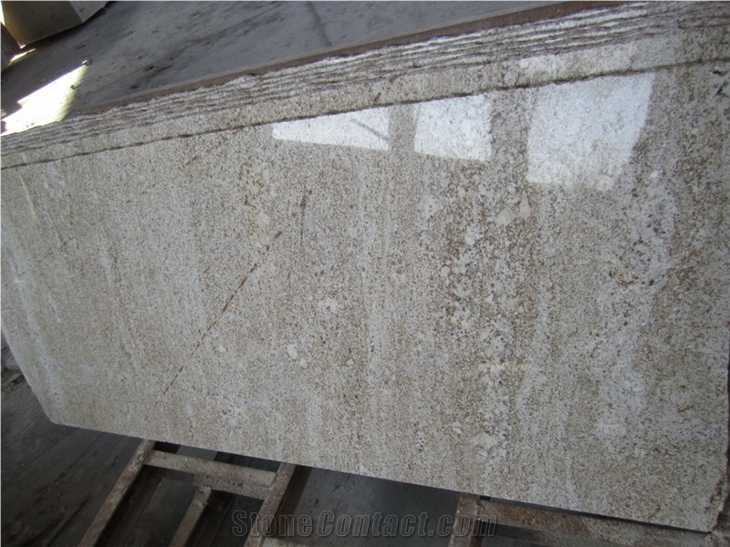 China Golden River Granite Slabs & Tiles, Giallo Yellow Granite Machine Cut to Size Panel for Wall Cladding,Floor Covering Project Material