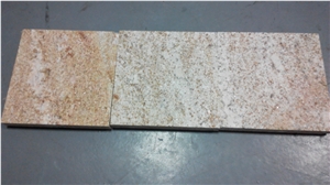 China Golden River Granite Slabs & Tiles, Giallo Yellow Granite Machine Cut to Size Panel for Wall Cladding,Floor Covering Project Material