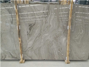 Grigio Sea Wave Grey Marble Slabs High Glossy Polished, Grey Wave Marble Machine Cutting Tiles for Bathroom Walling,Floor Covering