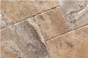 Philadelphia Travertine Tiles Pattern, Brown Travertine Floor Tiles