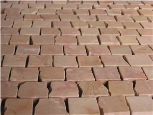 Jerusalem Pink Limestone Tumbled Mosaic