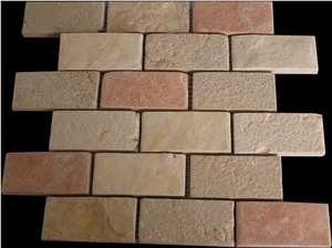 Jerusalem Pink Limestone Tumbled Mosaic