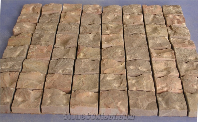 Jerusalem Pink Limestone Tumbled Mosaic