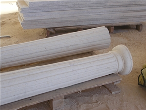 Jerusalem White Coral Limestone Column