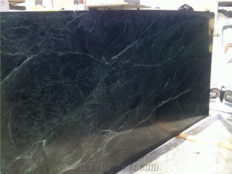 Dark Green G Strakes Marble Slabs & Tiles