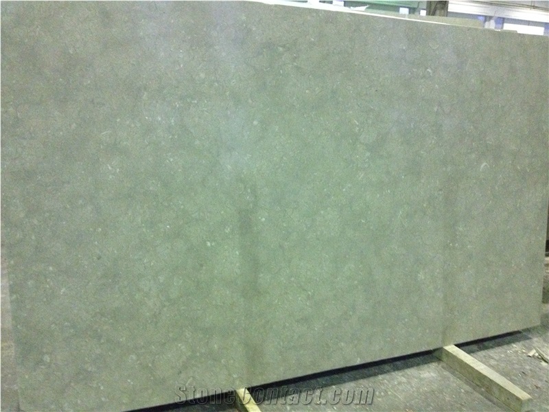 Fossil Green Limestone Tiles & Slabs, Seagrass Limestone Polished Floor Tiles, Wall Tiles