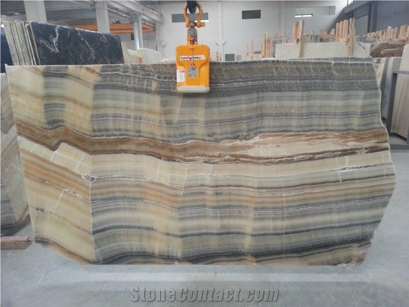 Gray Onyx Slabs, Silver Onyx Turkey Tiles & Slabs