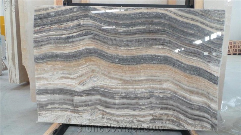 Gray Onyx Slabs, Silver Onyx Turkey Tiles & Slabs