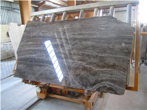 Titanium Silver Travertine Tiles & Slabs, Grey Travertine Turkey Tiles & Slabs