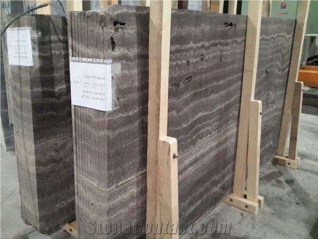 Titanium Silver Travertine Tiles & Slabs, Grey Travertine Turkey Tiles & Slabs