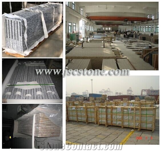 Chinese Granite Wave White Countertop, Spray White Grey Granite Kitchen Countertops