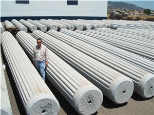 Spain Grey Granite Columns,Roman Column, Handcraft Columns, Gris Quintana Grey Granite Roman Columns