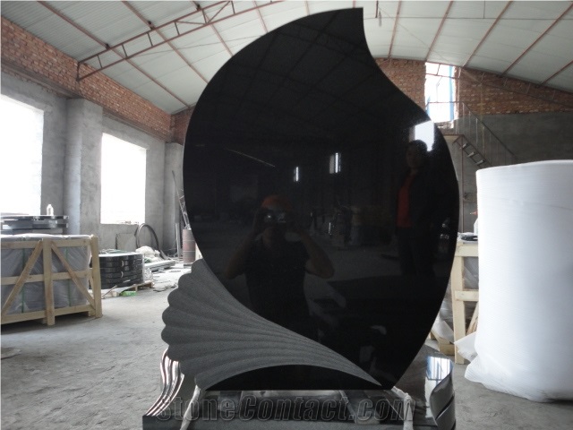 Absolute Black Granite Tombstone,Shanxi Black Granite Monument & Tombstone