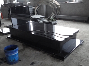 Absolute Black Granite Tombstone,Shanxi Black Granite Monument & Tombstone