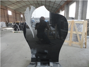 Absolute Black Granite Tombstone,Shanxi Black Granite Monument & Tombstone