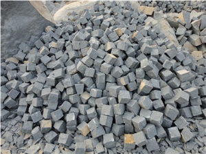 G654 Granite Cube Stone & Paver,China Dark Grey/Sesame Grey Granite