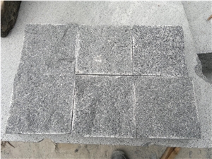 G654 Granite Cube Stone & Paver,China Dark Grey/Sesame Grey Granite