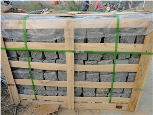 G654 Granite Cube Stone & Paver,China Dark Grey/Sesame Grey Granite