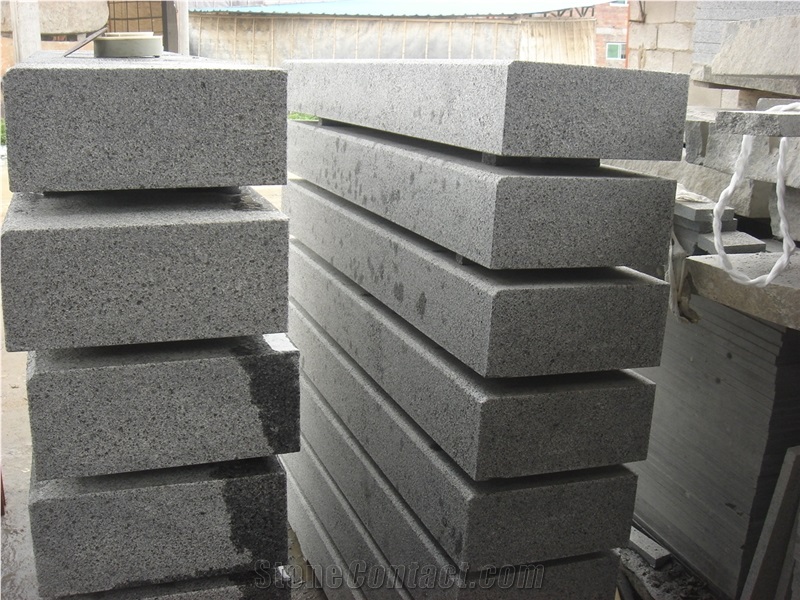G654 Granite Kerbstone,China Dark Grey Granite Kerbstone,Sesame Grey Granite Kerbstone