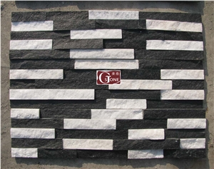 Black and White Quartzite Cultured Stone