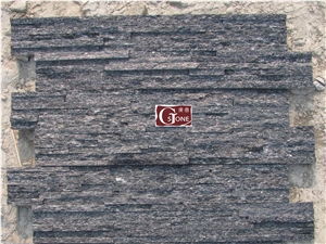 China Black Quartzite Waterfall Cultured Stone