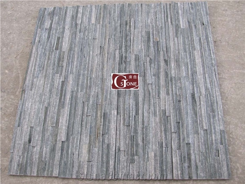 Green Waterfall Cultured Stone, China Green Slate Cultured Stone