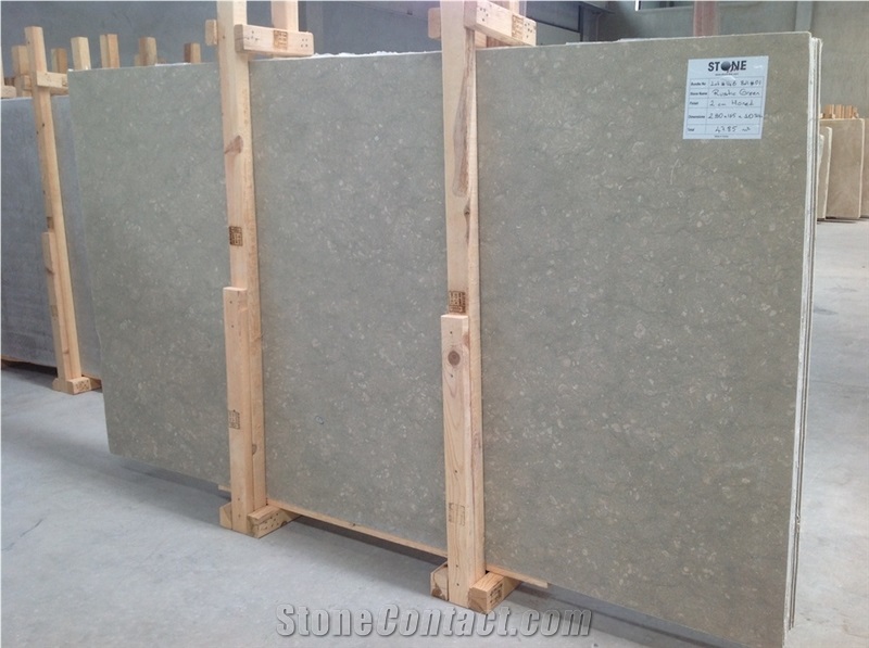 Seagrass Limestone Slabs, Green Polished Limestone Floor Tiles, Wall Tiles