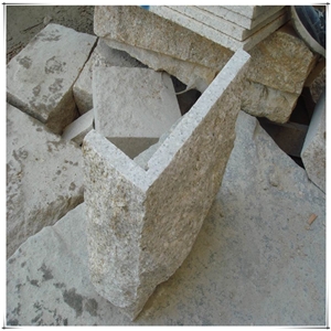 G682 Natural Stone Quoins / Golden Rust Granite Quoins / Rustic Yellow Corner Stone / China Yellow Granite