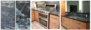 Cinza Verde Soapstone Slabs & Tiles, Brazil Green Soapstone