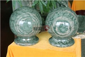 Nine Dragon Jade Marble Luck Ball Parking Stone