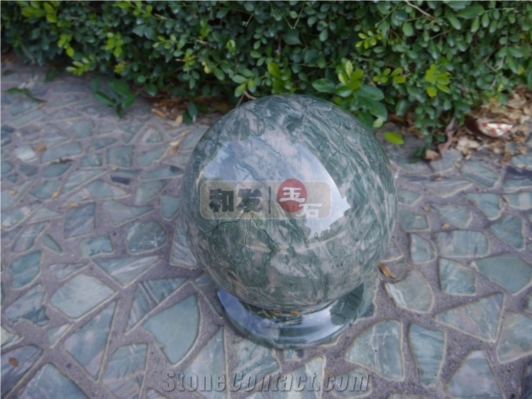 Nine Dragon Jade Marble Luck Ball Parking Stone