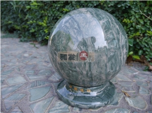 Nine Dragon Jade Marble Luck Ball Parking Stone
