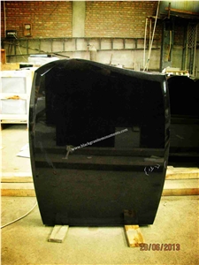 Absolute Black Granite Polished Monument & Tombstone,Shanxi Black Granite Polished Monument,China Absolute Black Polished Memorials & Headstones