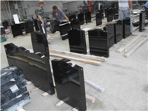 China Absolute Black Granite Polished Monument & Tombstone, China Shanxi Black Granite Polished Monument & Tombstone, China Absolute Black Polished Memorials & Headstones