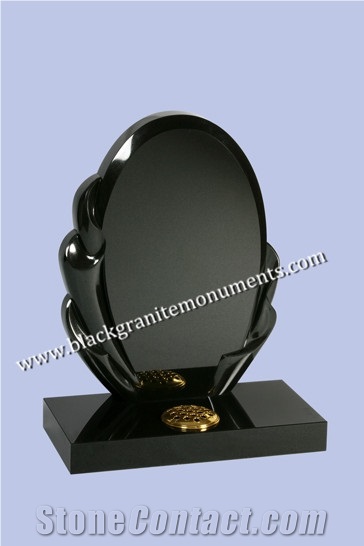 China Absolute Black Polished Monument & Tombstone, China Shanxi Black Polished Monument & Tombstone, China Absolute Black Polished Memorials & Headstones