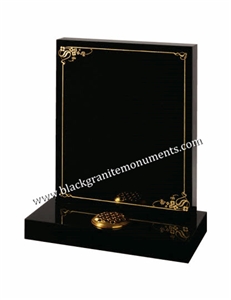 China Absolute Black Polished Monument & Tombstone, China Shanxi Black Polished Monument & Tombstone, China Absolute Black Polished Memorials & Headstones