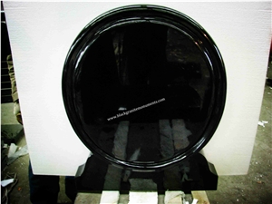 China Absolute Black Polished Monument & Tombstone,Shanxi Black Granite Polished Monument,Absolute Black Granite Polished Memorials & Headstones