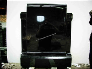 China Absolute Black Polished Monument & Tombstone,Shanxi Black Granite Polished Monument,China Absolute Black Granite Polished Memorials & Headstones