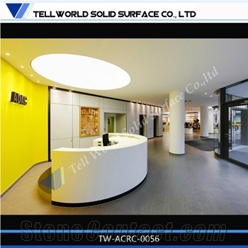 Acrylic Solid Surface Reception Counter,Modern Front Desk